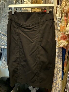 XOXO Black High-Rise Pencil/Midi Skirt